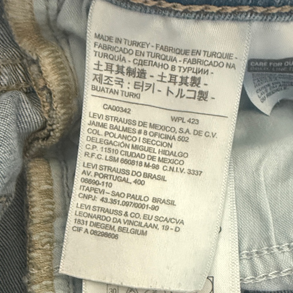 Levi's 724 Light Blue High Rise Straight Leg Jeans Sz 26 - Picture 9 of 12
